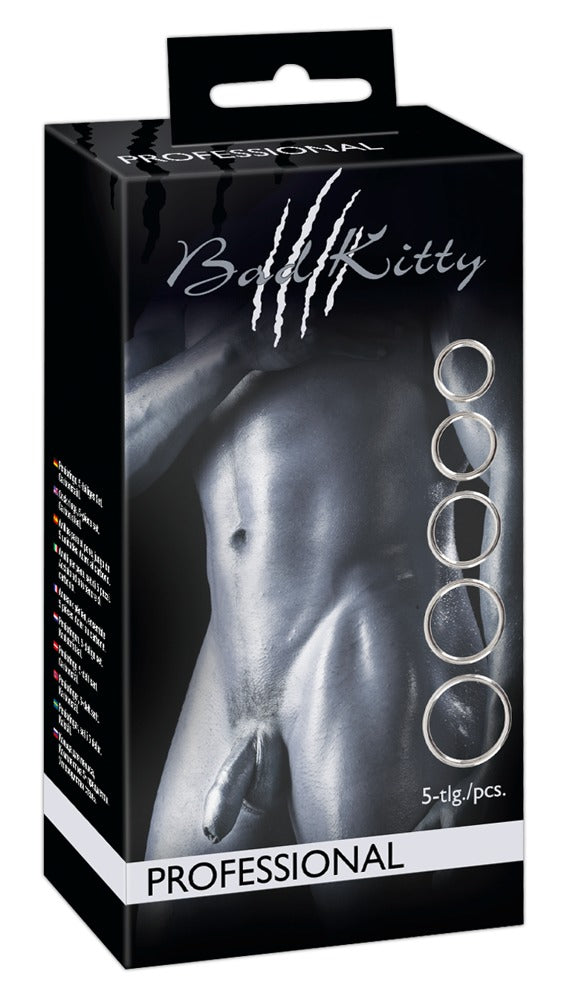 Bad Kitty Metal-Ring, Set of 5