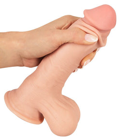 Nature Skin Dildo with Movable Skin 7.9"