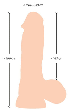 Nature Skin Dildo with Movable Skin 7.9"
