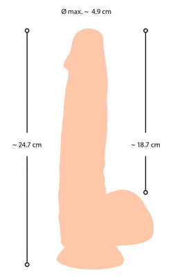 Nature Skin Dildo With Movable Skin 9.8"