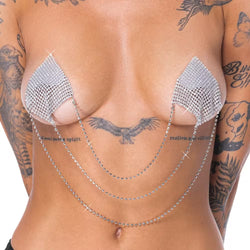 Nipple Stickers Square, Silver