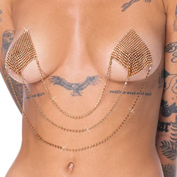 Nipple Stickers Square, Gold