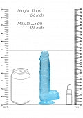RealRock CC Dildo Balls Blue 6"