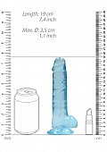RealRock CC Dildo Balls Blue 7"
