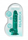 RealRock CC Dildo Balls Turquoise 7"