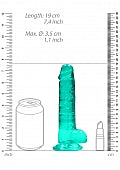 RealRock CC Dildo Balls Turquoise 7"