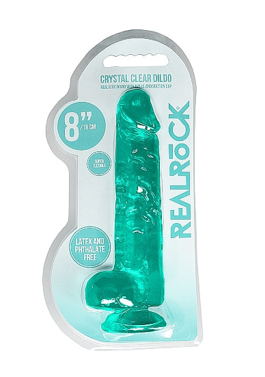 RealRock CC Dildo Balls Turquoise 8"