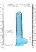 RealRock CC Dildo Balls Blue 9"