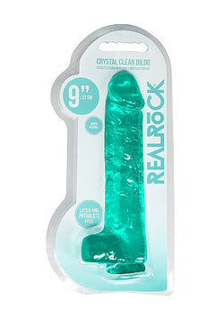 RealRock CC Dildo Balls Turquoise 9"