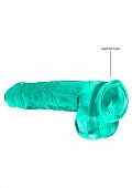 RealRock CC Dildo Balls Turquoise 9"