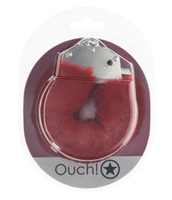 Ouch! Heavy-Duty Fluffy Handcuffs Burgundy