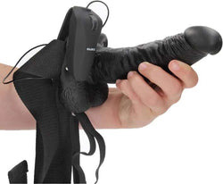 RealRock Hollow Strap-On Balls Black