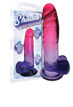 Shades Gradient Dildo Pink & Plum 8"