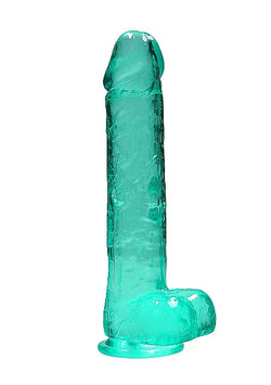 RealRock CC Dildo Balls Turquoise 10"