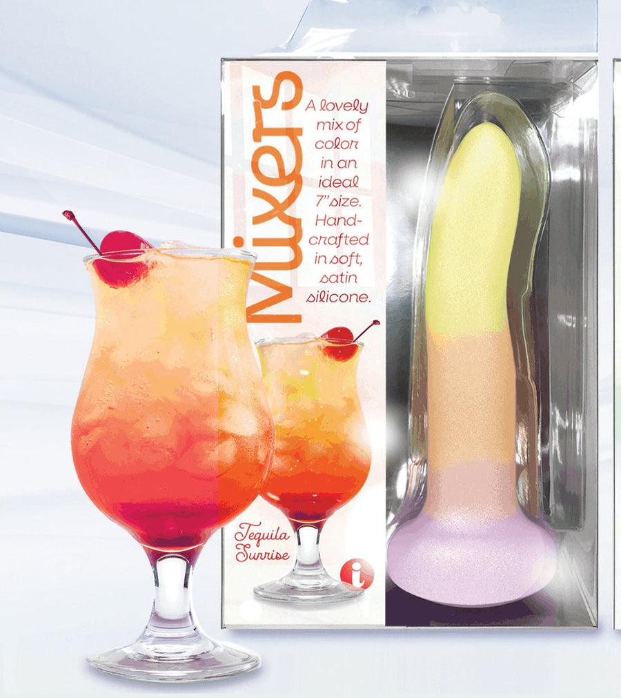 Mixers Tequila Sunrise Silicone Dildo 8"
