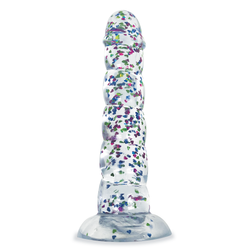 Glittergasm Dildo Blue Green Purple Swirl 7"