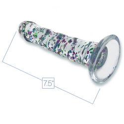 Glittergasm Dildo Blue Green Purple Swirl 7"