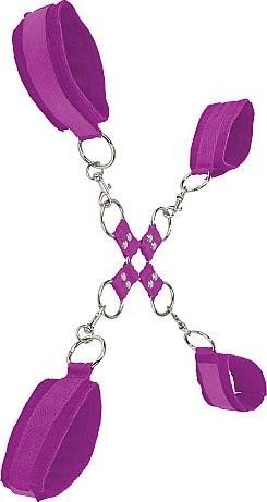 Ouch! Velcro Hand and Leg Cuffs Purple
