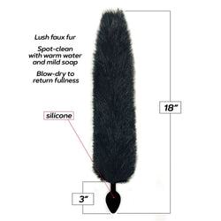 Foxy Fox Tail Silicone Butt Plug Purple