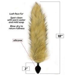 Foxy Fox Tail Silicone Butt Plug Gold