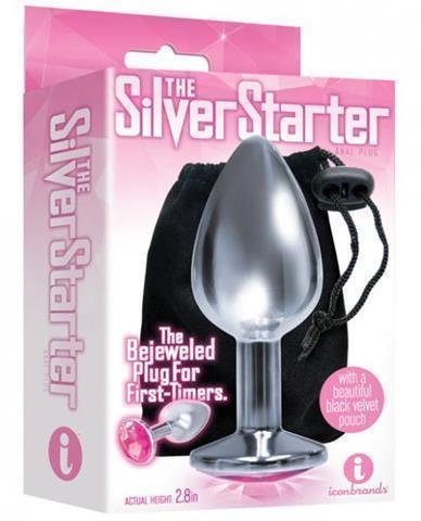 Silver Starter Bejeweled Stainless Steel Plug Set