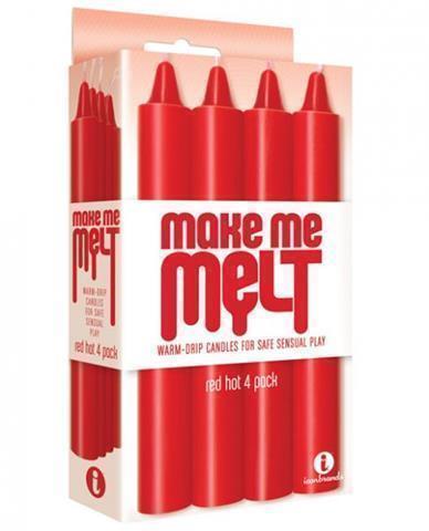 Make Me Melt Sensual Wax-Play Candles 4-Pack Red