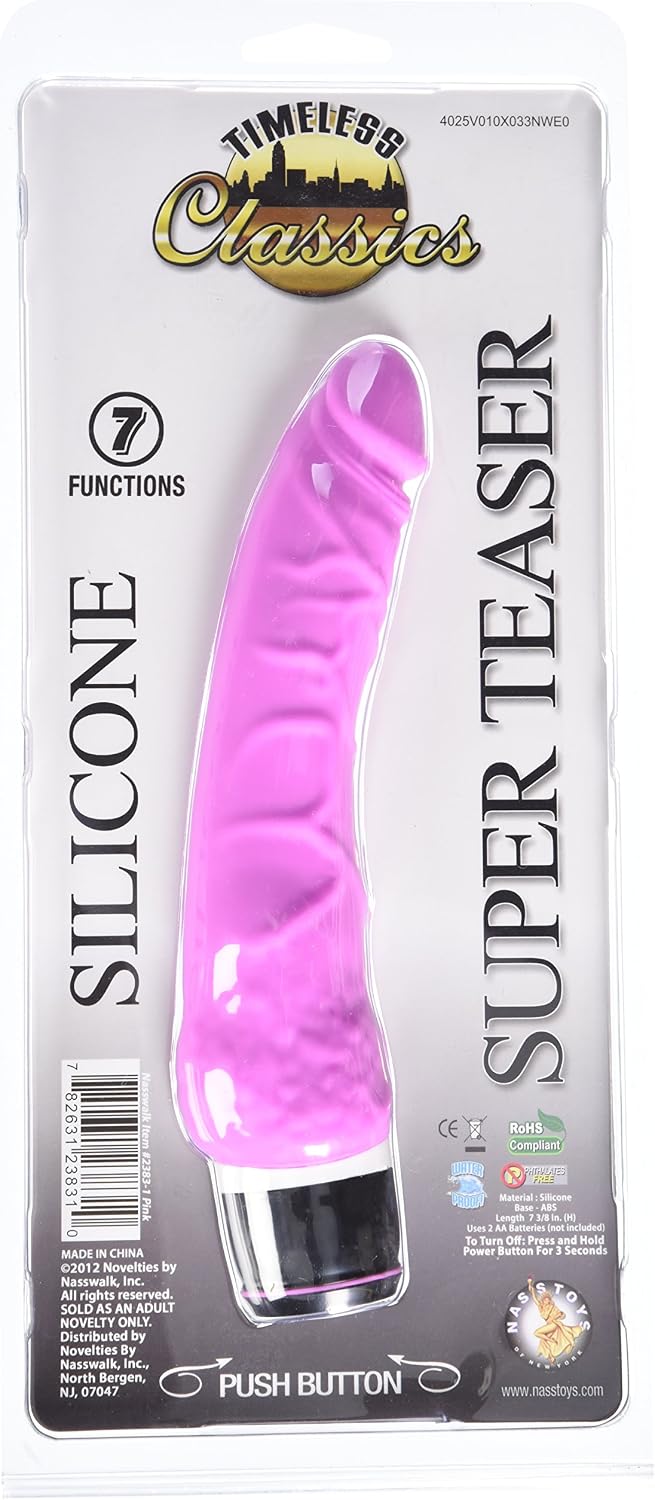 Timeless Classics Super Teaser Vibrator Pink 8"