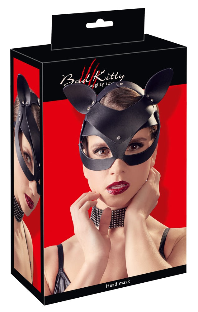 Bad Kitty Cat Mask Rhinestones Black