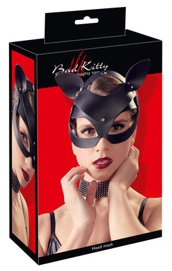 Bad Kitty Cat Mask Rhinestones Black