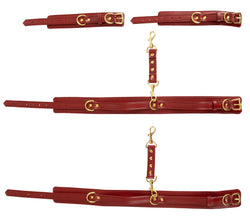 Bad Kitty Hand-Leg Restraint Red & Gold