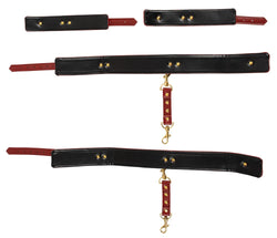 Bad Kitty Hand-Leg Restraint Red & Gold