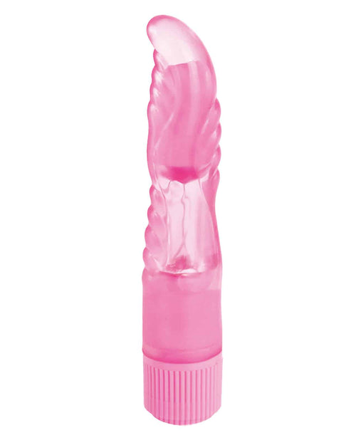 Bubble Fun Ribbed Gummy Vibrator 7" Pink