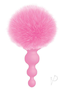 Cottontails Bunny Tail Butt Plug Beaded Pink
