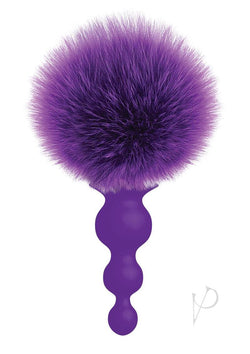 Cottontails Bunny Tail Butt Plug Beaded Purple