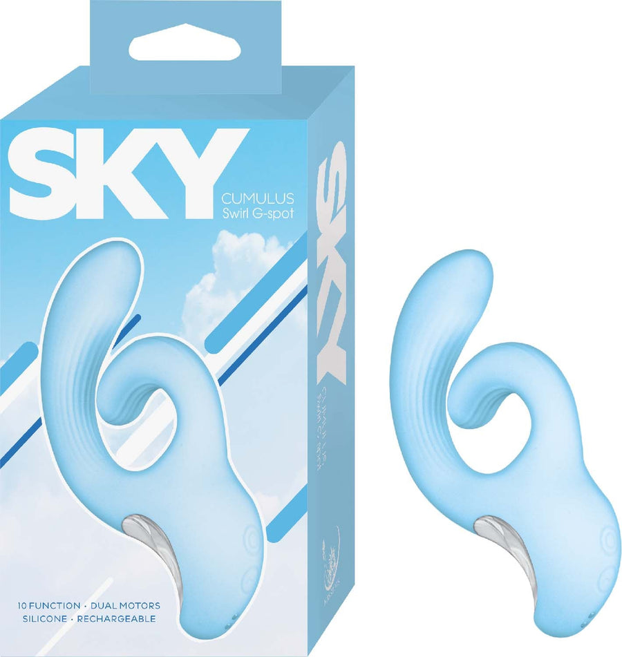 Sky Cumulus Swirl G Spot Vibe - Blue