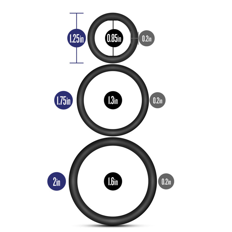 Performance VS4 Cock Ring Set Black