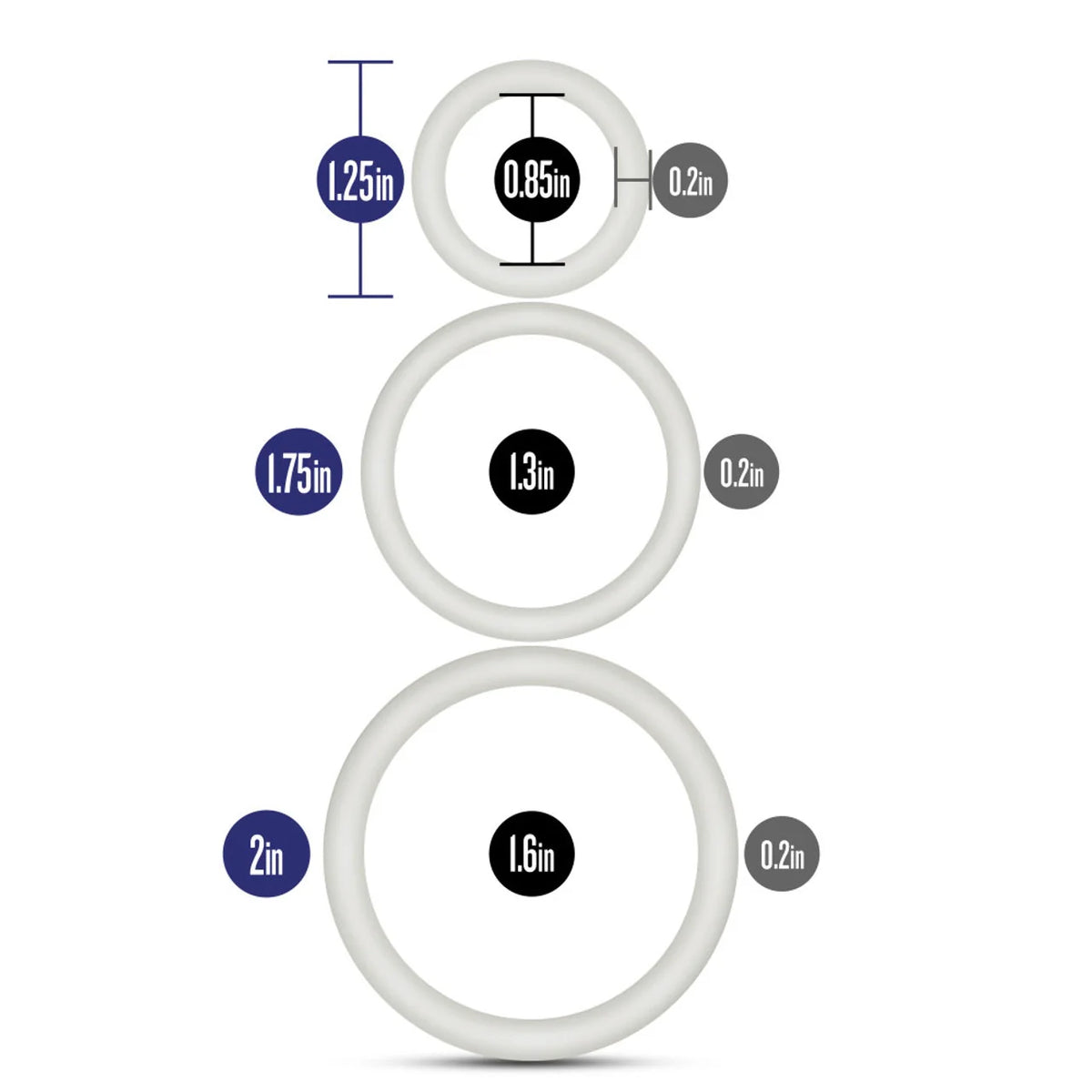Performance VS4 Cock Ring Set White