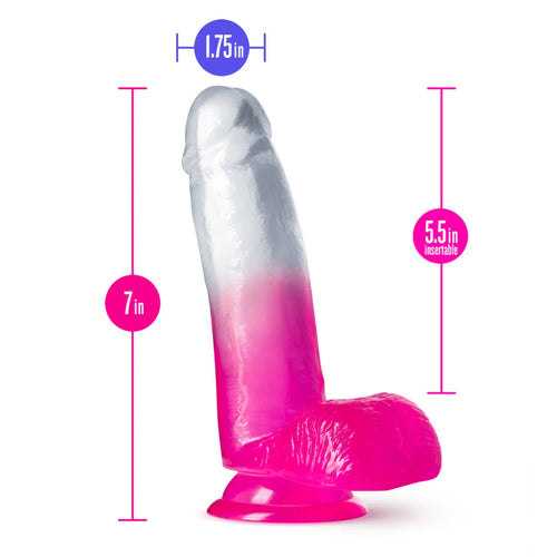 B Yours Sugar Magnolia Dildo Fuchsia 7"