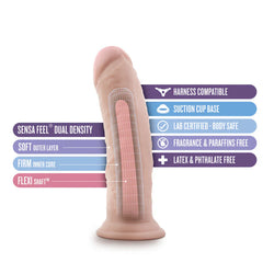 Au Naturel Suction Cup Dildo Vanilla 8"
