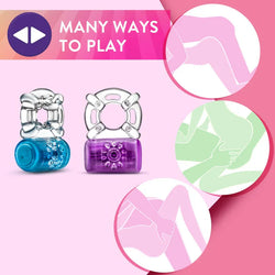 Play With Me Pleaser Vibrating Penis Ring Purple