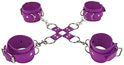 Ouch! Hand and Leg Cuffs Purple