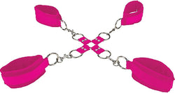 Ouch! Pink Velcro Hand & Leg Cuffs