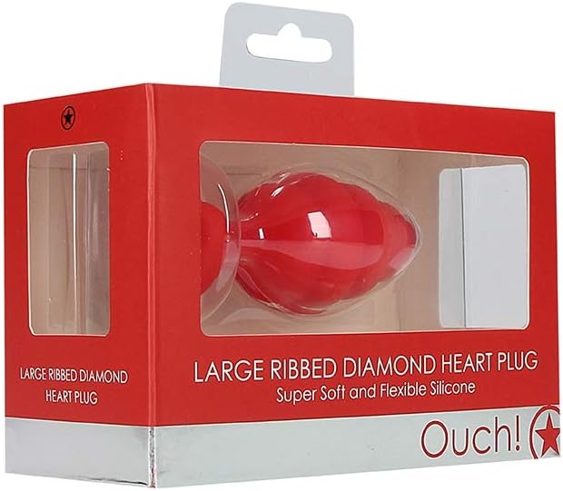 Ouch! Diamond Heart Plug Red Large