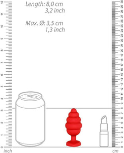 Ouch! Diamond Heart Plug Red Large
