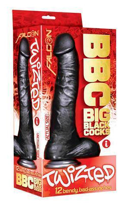 BBC Big Black Cock Twisted Dildo 11.75"