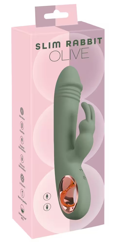 Orion Slim Rabbit Olive Vibrator
