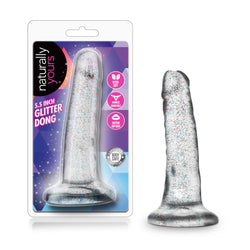 Naturally Yours Glitter Dong Clear 5.5"