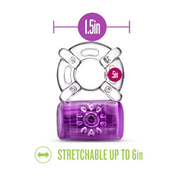 Play With Me Pleaser Vibrating Penis Ring Purple