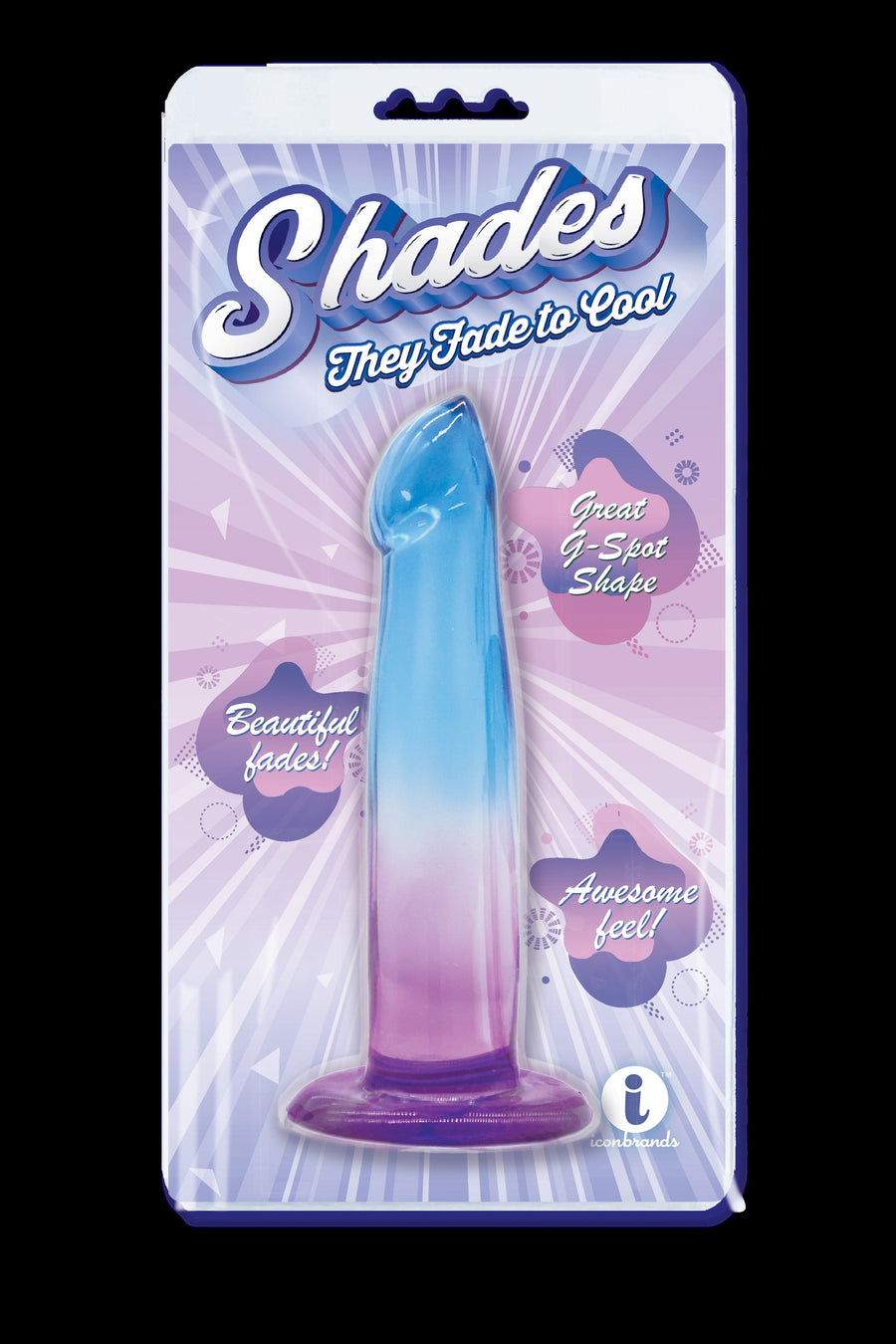 Shades G-Spot Dildo Blue Purple 6.25"