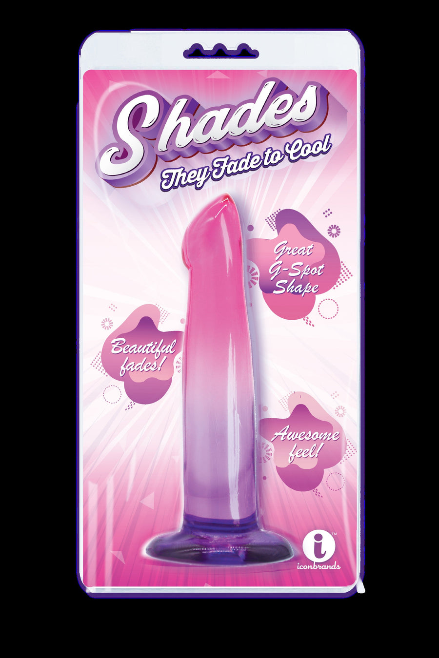 Shades G-Spot Dildo Pink Purple 6.25"